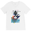 who loves husky V-Neck Tee