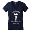 hillbilly hog wrestling champ Women's V-Neck T-Shirt