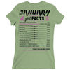 January Girl Facts Capricorn Ladies Fitted T-Shirt