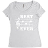 Best Dad Ever Funny Music Note Women's Triblend Scoop T-shirt