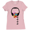 headphone Ladies Fitted T-Shirt