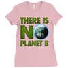 there is no planet  b earth day Ladies Fitted T-Shirt