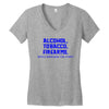 funny t shirt alcohol tobacco firearms who's bringing the chips tee Women's V-Neck T-Shirt