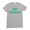 go vegan 4 Ladies Fitted T-Shirt