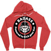 badass bad angry primate Zipper Hoodie