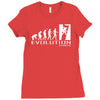 climbing ape to evolution climb indoor outdoor Ladies Fitted T-Shirt