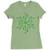 snowflake geek usb green Ladies Fitted T-Shirt