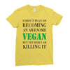 vegan Ladies Fitted T-Shirt