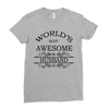 world's most amazing husband greeting Ladies Fitted T-Shirt