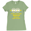 new mens womens kids eye got mad minion skills and stuff funny novelty Ladies Fitted T-Shirt