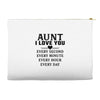 I Love You Aunt Accessory Pouches