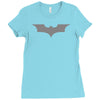 uomo batman bruce wayne logo stampa argento cinema&amp;tv Ladies Fitted T-Shirt