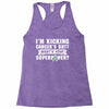 I Am Kicking Cancers Butt Whats Your Superpower ? Racerback Tank