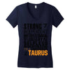 Strong Independent Motivated Taurus Women's V-Neck T-Shirt