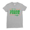 May The Vegan Force Be With You Ladies Fitted T-Shirt
