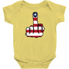 Middle Finger USA Flag Baby Onesie