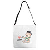 Cute Baby Painter's Mom Love Adjustable Strap Totes