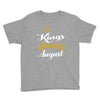 kings are born in august Youth Tee