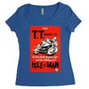vintage tt race poster, ideal gift or birthday present Women's Triblend Scoop T-shirt