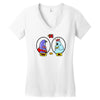 eggplant wizard and king hippo Women's V-Neck T-Shirt