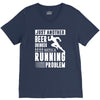 beer drinker with a running problem V-Neck Tee