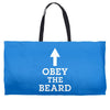 obey the beard funny Weekender Totes