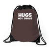 hugs not drugs funny printed Drawstring Bags