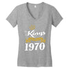 kings are born in 1970 Women's V-Neck T-Shirt