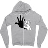 rabbit hand shadow Zipper Hoodie