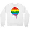 rainbow colored stripes dot running splashes Crewneck Sweatshirt