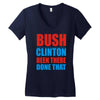bush clinton large Women's V-Neck T-Shirt