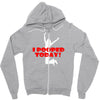 i pooped today Zipper Hoodie
