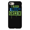i bleed blue and green iPhone 8 Case