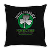 silver shamrock Throw Pillow