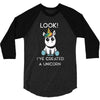 look i've created a unicorn 3/4 Sleeve Shirt