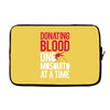 donating blood one mosquito funny Laptop sleeve