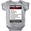 funny stag night checklist, ideal gift, christmas present Baby Bodysuit