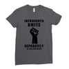 introverts unite separately in your own homes black Ladies Fitted T-Shirt