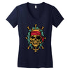 pirate bones skull Women's V-Neck T-Shirt