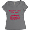 drink wine in ractangle Women's Triblend Scoop T-shirt