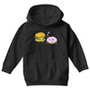 cheeseburger pranks doughnut Youth Hoodie