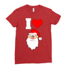 i love santa noel Ladies Fitted T-Shirt