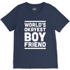 world's okayest boyfriend couple love funny V-Neck Tee
