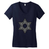 star blacked Women's V-Neck T-Shirt
