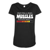 musculs installing Maternity Scoop Neck T-shirt