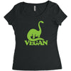 vegan dinosaur best trending Women's Triblend Scoop T-shirt