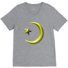gay pride star and crescent V-Neck Tee