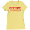 drinking with me pregnancy warning Ladies Fitted T-Shirt
