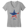 usa star Women's V-Neck T-Shirt