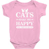 cats make me happy Baby Bodysuit
